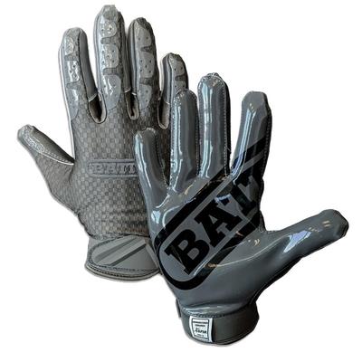 Battle Sports Triple Threat Youth Football Receiver Gloves Charcoal