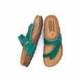 Green Toe-Post Cork Footbed Sandals Women's | Size 3 | Wilma Waxy Moshulu