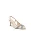 Wide Width Women's Social Event Slingback by LifeStride in Bone White Fabric (Size 8 1/2 W)