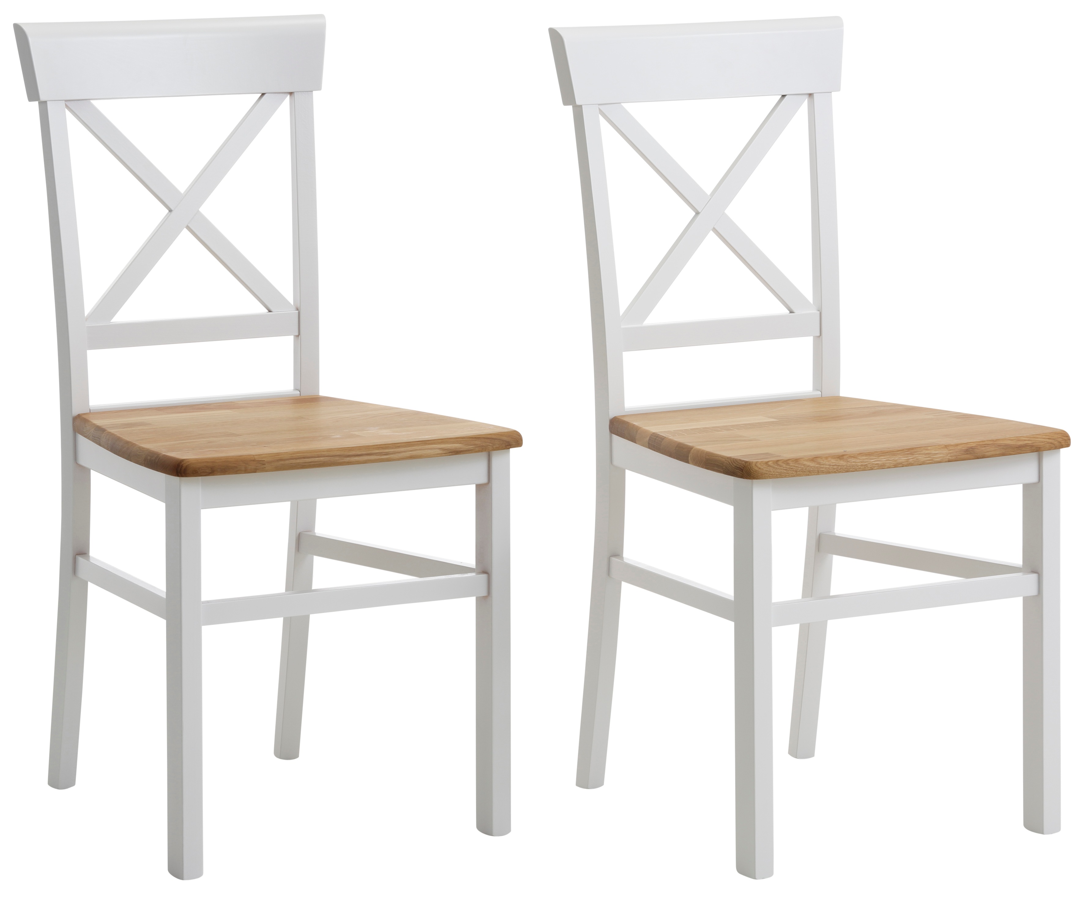 Esszimmerstuhl ANDAS "Tatra TOPSELLER", weiß (weiß, eiche), B:40,5cm H:93cm T:50cm, Massivholz, Stühle, Esszimmerstuhl, Holzstuhl im 2er, 4er oder 6er-Set, Küchenstuhl Landhaus