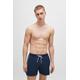 Badeshorts BOSS "Iconic", Herren, Gr. XXL, N-Gr, blau (navy 413), Microfaser, Polyester, unifarben mit Farbeinsatz, sportlich, Badehosen, mit Gesäßtasche