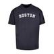 T-Shirt MERCHCODE "Merchcode Herren Boston X Heavy Oversize Tee-BY102" Gr. XL, blau (navy) Herren Shirts T-Shirts
