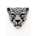 Brosche FIRETTI "Schmuck Geschenk Ansteckschmuck Leopard" Broschen schwarz (metallfarben, schwarz, weiß, weiß) Damen Trachtenmode