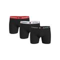 Boxer TOMMY HILFIGER UNDERWEAR "3P BOXER BRIEF" Gr. L (52), schwarz (blk, blk, ht heat, empr blu, blk) Herren Unterhosen Wäsche Bademode