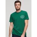 T-Shirt SUPERDRY "ATHLETIC COLLEGE GRAPHIC TEE" Gr. L, grün (dark forest) Herren Shirts T-Shirts