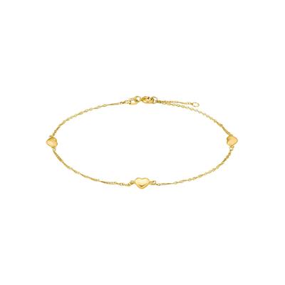 Fußkette AMOR "Golden Anklet 2014678", gold (goldfarben), Fußkettchen, Gelbgold 375