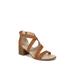 Women's Heritage Sandal by LifeStride in Tan Faux Leather (Size 5 1/2 M)