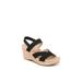 Women's Danita Sandal by LifeStride in Black Fabric (Size 5 1/2 M)