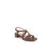 Women's Jordan Sandal by LifeStride in Brown Faux Leather (Size 6 M)