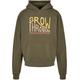 Kapuzensweatshirt MERCHCODE "Merchcode Herren Spring - Grow through 2 Ultra Heavy Hoody" Gr. XXL, grün (olive) Herren Sweatshirts