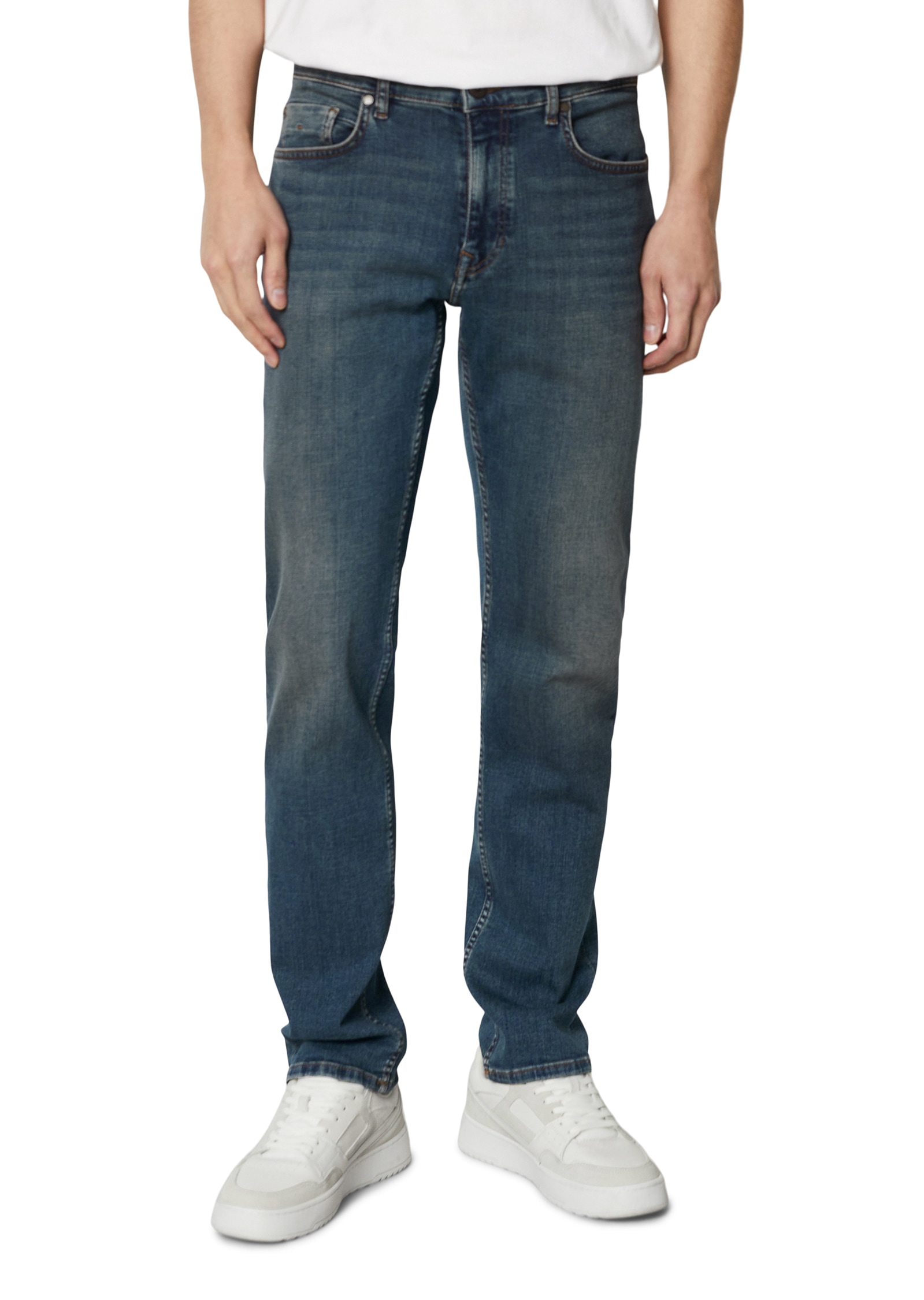 Regular-fit-Jeans MARC O'POLO "KEMI", Herren, Gr. 36, Länge 30, blau (deep indigo vintage), Denim/Jeans, Obermaterial: 98% Baumwolle, 2% Elasthan, regular fit, Jeans