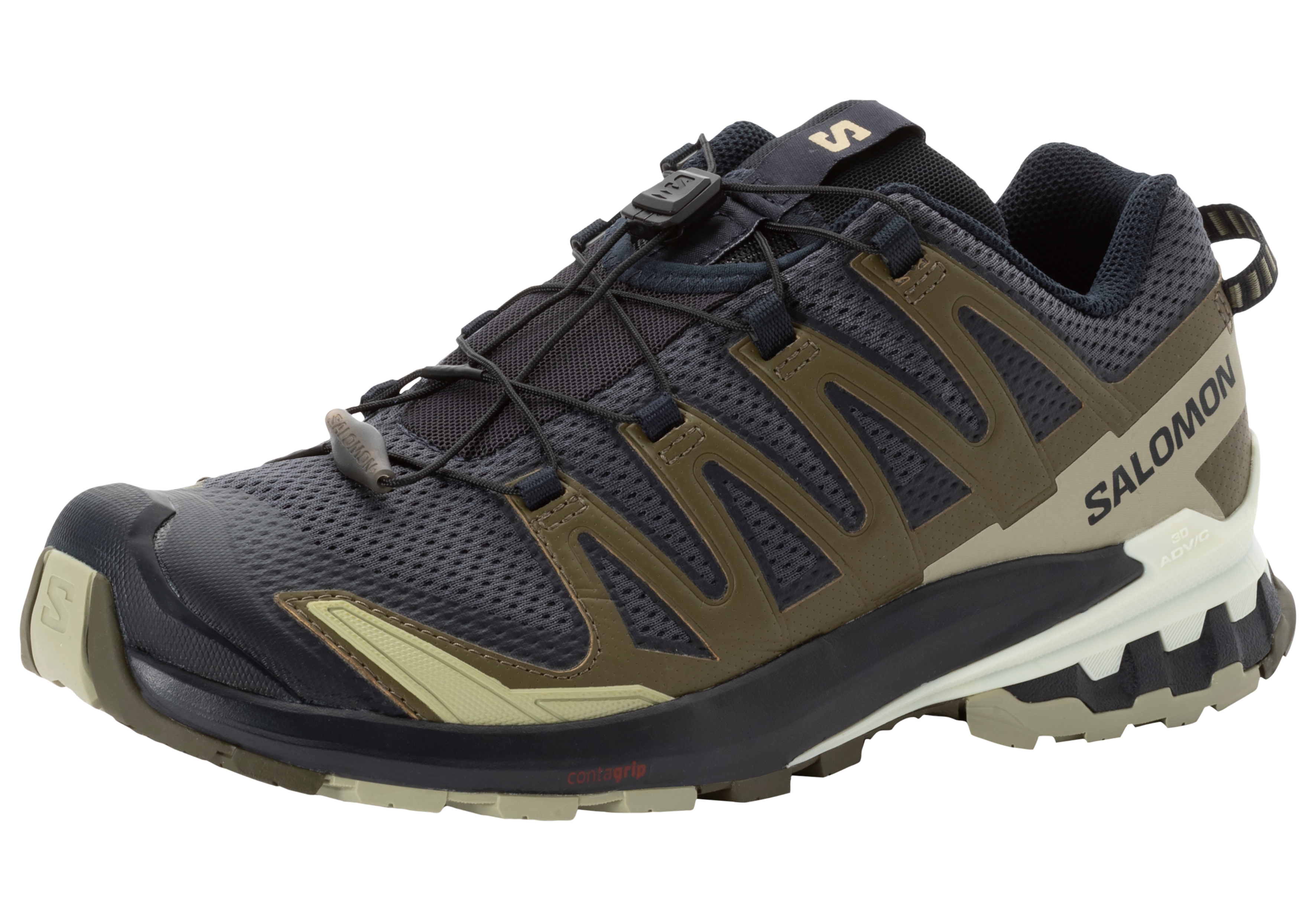 Trailrunningschuh SALOMON "XA PRO 3D V9", Damen, Gr. 44,5, grün (oliv), Synthetik, Textil, Schuhe