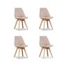 Lot de 4 chaises scandinaves beige - Bjorn