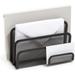 4 Compartment Wire Mesh Letter Holder Matte Blk