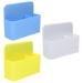 3 Pcs Magnetic Whiteboard for Fridge Storage Box Pencil Holder Blackboard Eraser (white + Blue Yellow) 3pcs