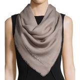 Burberry Accessories | Burberry Embroidered Lightweight Cashmere Scarf | Color: Gray/Silver | Size: Os
