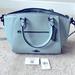 Coach Bags | Coach Pebbled Leather Crossbody/Satchel. Baby Blue- Great Spring Color | Color: Blue | Size: Os