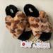 Jessica Simpson Shoes | Jessica Simpson Fuzzy Leopard Print Slippers | Color: Black/Brown | Size: 8