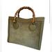 Gucci Bags | Gucci Diana Rare Olive Green Vintage Bamboo Satchel With Leather And Suede. | Color: Green | Size: Os