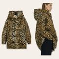 Zara Jackets & Coats | Oversized Zara Cheetah Print Puffer | Color: Tan | Size: M