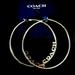 Coach Jewelry | Coach Signature Large Hoop Earrings | Color: Gold | Size: Os