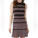 Michael Kors Dresses | Nwt Michael Michael Kors Foulard Paneled Geo Fit And Flare Dress Size M | Color: Black/Pink | Size: M