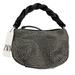 Zara Bags | New Zara Sparkly Shoulder Bag Black Rhinestone Satin Braided Handle | Color: Black | Size: Os