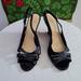 Kate Spade Shoes | Kate Spade Black Patent Leather Slingback Sandal Wedge Heels | Color: Black | Size: 9