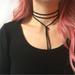 Free People Jewelry | Black Double Wrap Suede Leather Choker With Knotted Boho Double Wrap | Color: Black | Size: Os