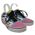 Vans Shoes | Disney Vans Womens 6 Mens 4.5 Old Skool 80s Mickey Mouse Pink Checkered Sneakers | Color: Black/Pink | Size: 6