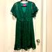 Lilly Pulitzer Dresses | Lilly Pulitzer Sinclare Dress, Evergreen Metallic Knit Crinkle Small Euc | Color: Green | Size: S