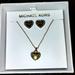 Michael Kors Jewelry | Michael Kors Heart Necklace And Earrings Set W/Giftbox | Color: Gold | Size: Os