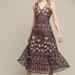 Anthropologie Dresses | Anthropologie Moulinette Soeurs Tansey Tulle Floral Embroidered Midi Dress | Color: Purple | Size: 8