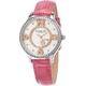 Stuhrling Original Women's Quartz Watch with Silver Dial Analogue Display and Pink Leather Strap 760.03