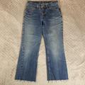 Levi's Jeans | Levis Womens 7 Denim Jeans Blue 517 Boot Cut Crop Vintage Y2k Fray 100% Cotton | Color: Blue | Size: 7j
