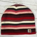 Carhartt Accessories | Carhartt Striped Beanie Skull Cap Hat | Color: Brown/Red | Size: Os