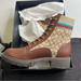 Coach Shoes | Coach Livia Bootie In Signature Knit Women’s Size 7 Boots Brand New With Box | Color: Brown/Tan | Size: 7