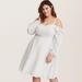 Torrid Dresses | Blue White Striped Cold Shoulder Challis Dress | Color: Blue/White | Size: 3x