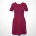 Madewell Dresses | Madewell Gallerist Burgundy Ponte Short Sleeve A-Line Dress W/ Pockets - 2 | Color: Red | Size: 2