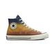 Converse Women's High Top Sneaker, Gold/Multi, 6 Women/4 Men