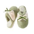 NeAfp Slippers Tie Women's Cotton Slippers Autumn And Winter Women's Shoes Home Warm Thick Bottom Cotton Slippers-n-42-43(fit 41-42)