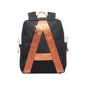 Armani Exchange Men's Square Shape, Side Pockets, Big A Logo Backpack, Black O. -Black O, one Size