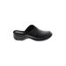 Clarks Mule/Clog: Slip-on Chunky Heel Casual Black Print Shoes - Women's Size 7 - Round Toe