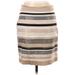 White House Black Market Casual Skirt: Tan Stripes Bottoms - Women's Size 2