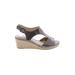 Bandolino Wedges: Gray Solid Shoes - Women's Size 9 - Open Toe