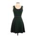 Rosie Harlow Casual Dress - A-Line: Green Solid Dresses - Women's Size Medium