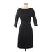 Sara Campbell Casual Dress - Sheath: Black Solid Dresses - Women's Size 6
