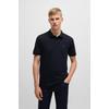 Poloshirt BOSS ORANGE "Passenger", Herren, Gr. M, blau (404_schwarz_blau), Jersey, Obermaterial: 95% Baumwolle, 5% Elasthan, unifarben, casual, Basic hüftbedeckend, hoch geschlossener Ausschnitt, Kurzarm eng Bündchen, Shirts, mit Polokragen