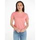 T-Shirt TOMMY JEANS "Soft Jersey T Shirt" Gr. M (38), rosa (tickled pink) Damen Shirts Jersey