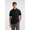 Poloshirt BOSS ORANGE "Passertip", Herren, Gr. XL, schwarz (001 schwarz), Piquu00e9, Obermaterial: 95% Baumwolle, 5% Elasthan, unifarben, casual, slim fit hüftbedeckend, V-Ausschnitt, Kurzarm eingesetzt Bündchen, Shirts, mit BOSS Logo-Badge